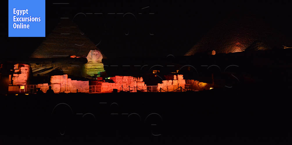 Historical Sound and Light Show at Giza Pyramids from Cairo